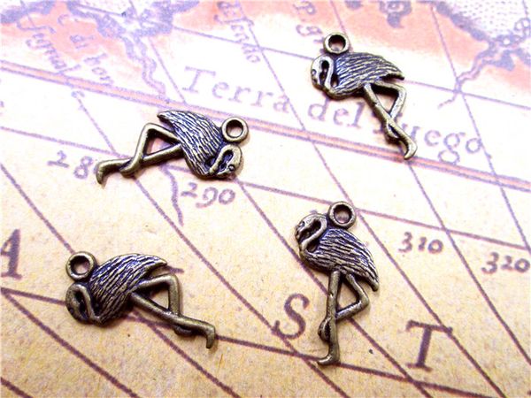 90pcs--flamingo charms, antique bronze cute flamingo pendants/charms,ostrich, 2 sided 23x11mm, Bronze;silver
90pcs--flamingo charms, antique bronze cute flamingo pendants/charms,ostrich, 2 sided 23x11mm, Bronze;silver