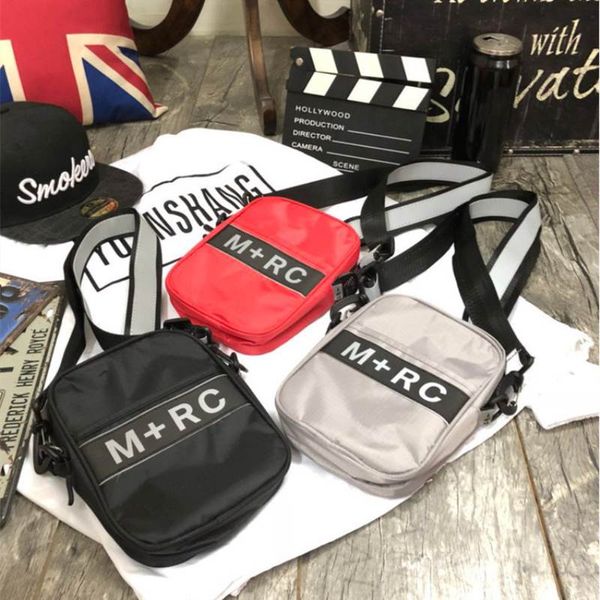 

New M+RC NOIR Skateboards Bag Attractive Cute Casual Mens Shoulder Bag Mobile Phone Packs Storage Bag 3M Reflective Messenger Bags