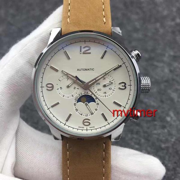 fashion brand automatic mechanical wristwatch leather strap stainless steel luxury watch moon phase mens business watches men, Slivery;brown
fashion brand automatic mechanical wristwatch leather strap stainless steel luxury watch moon phase mens business watches men, Slivery;brown