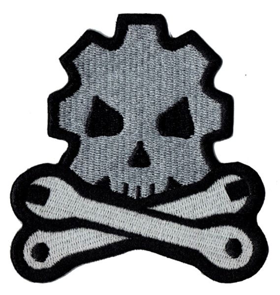 skull bone tool embroidered iron on patch jacket emblem 100% embroidery applique badge 8.7cm*8cm g0042 ing, Black
skull bone tool embroidered iron on patch jacket emblem 100% embroidery applique badge 8.7cm*8cm g0042 ing, Black