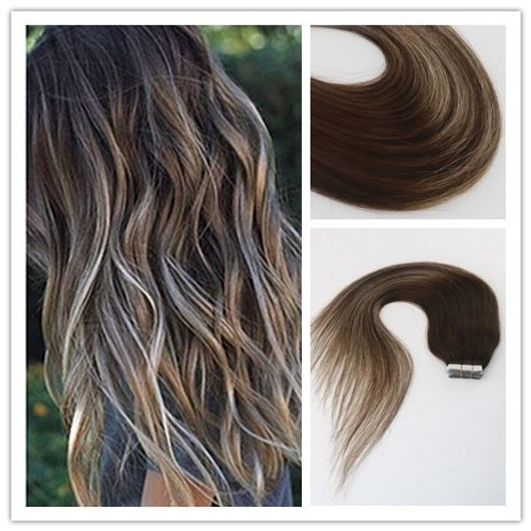 balayage color #3 #24 #3 virgin remy hair straight seamless hair extension pu tape hair 100g per bundle, Black
balayage color #3 #24 #3 virgin remy hair straight seamless hair extension pu tape hair 100g per bundle, Black