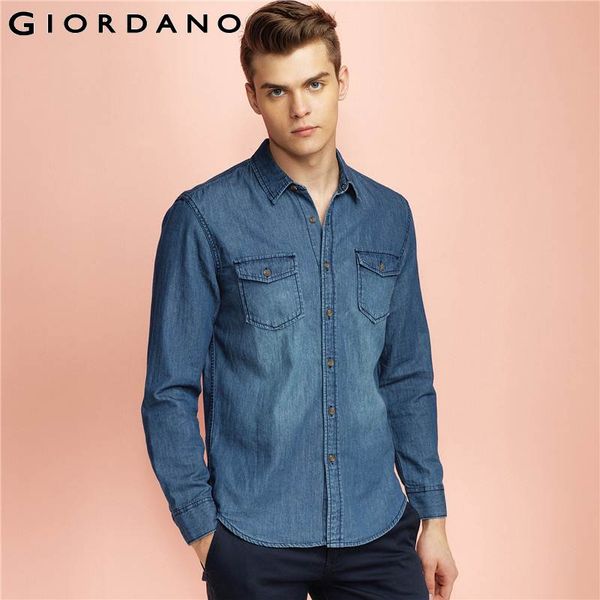 wholesale- giordano men shirt brand denim mens denim blouse man casual-shirt clothes masculina blusas collar cotton camisa jeans, White;black
wholesale- giordano men shirt brand denim mens denim blouse man casual-shirt clothes masculina blusas collar cotton camisa jeans, White;black
