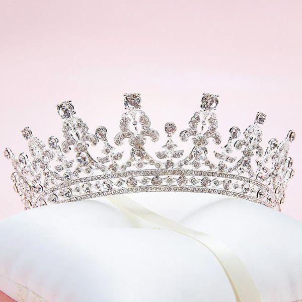 Высокое Качество Старинные Кристалл Rhinestone Корона Свадебные Аксессуары Кристалл