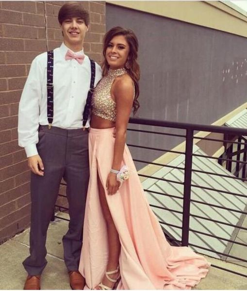modest two pieces prom dresses 2015 real image with elegant bling bling sequin high neck stunning a line high side slit fitted prom dresses, Black
modest two pieces prom dresses 2015 real image with elegant bling bling sequin high neck stunning a line high side slit fitted prom dresses, Black