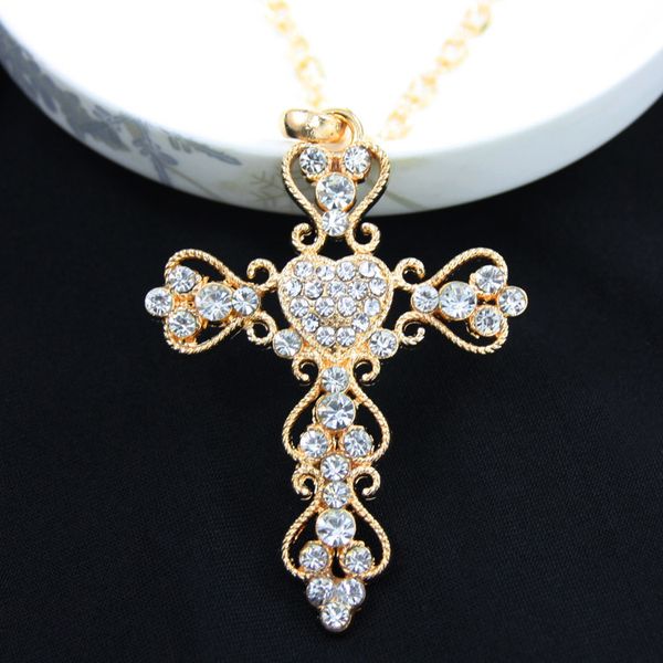 wholesale-2016 gold plated cross necklace rhinestone necklace hollow necklaces pendants women men jewelry hip hop nkek05, Silver
wholesale-2016 gold plated cross necklace rhinestone necklace hollow necklaces pendants women men jewelry hip hop nkek05, Silver