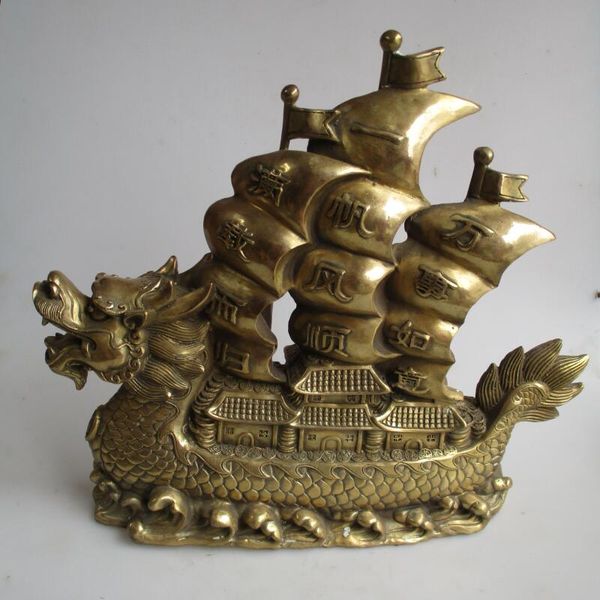 long 15 inch/38cm home decor feng shui big chinese brass dragon boat statue /metal decoration crafts sculptures
long 15 inch/38cm home decor feng shui big chinese brass dragon boat statue /metal decoration crafts sculptures