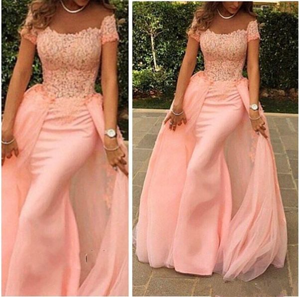 modern off-the-shoulder mermaid tulle evening dress floor-length lace applique short sleeves peach prom dress robe de bal princesse, Black
modern off-the-shoulder mermaid tulle evening dress floor-length lace applique short sleeves peach prom dress robe de bal princesse, Black