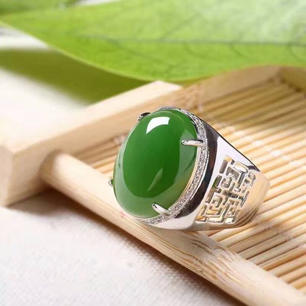 chinese style green jade man's ring 12*16mm natural jade vintage 925 silver gemstone ring for man luxurious silver man ring, Golden;silver
chinese style green jade man's ring 12*16mm natural jade vintage 925 silver gemstone ring for man luxurious silver man ring, Golden;silver