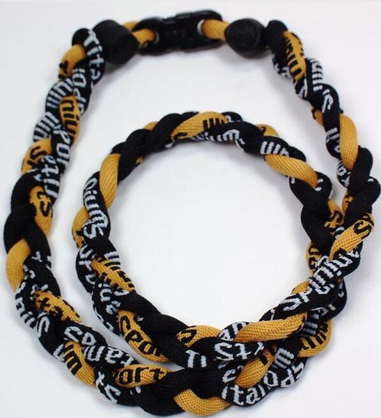 promotion - 400pcs/lot baseball sports titanium 3 rope braided black black coffee ge necklace rt052, Golden;silver
promotion - 400pcs/lot baseball sports titanium 3 rope braided black black coffee ge necklace rt052, Golden;silver