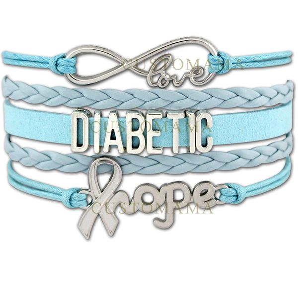 Cu tom infinity love diabetic awarene hope ribbon charm wrap bracelet gift for diabetic baby blue purple green pink leather cu tom
Cu tom infinity love diabetic awarene hope ribbon charm wrap bracelet gift for diabetic baby blue purple green pink leather cu tom