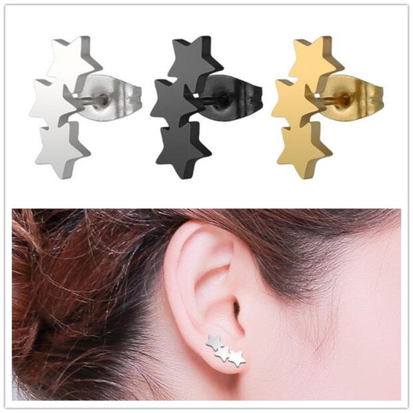 fashion five-pointed star shaped stud earrings gold silver titanium stainless steel stud earrings for women jewelry, Golden;silver
fashion five-pointed star shaped stud earrings gold silver titanium stainless steel stud earrings for women jewelry, Golden;silver