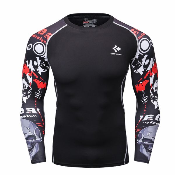 Wholesale- Men Compression Shirts MMA Rashguard Keep Fit Fitness Long Sleeves Base Layer Skin Tight Weight Lifting Elastic Mens T Shirts, White;black
Wholesale- Men Compression Shirts MMA Rashguard Keep Fit Fitness Long Sleeves Base Layer Skin Tight Weight Lifting Elastic Mens T Shirts, White;black