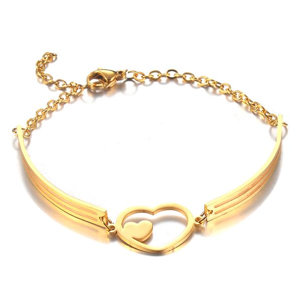 brand jewelry gold silver stainless steel bracelets bangles female heart forever love bracelet for women, Black
brand jewelry gold silver stainless steel bracelets bangles female heart forever love bracelet for women, Black