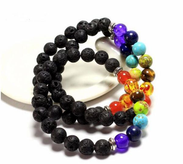 Mix 7 Color Bracelets Black Natural Lava 7 Chakra Healing Balance 8 mm Beads Bracelet For Men Women Reiki Prayer Stones
Mix 7 Color Bracelets Black Natural Lava 7 Chakra Healing Balance 8 mm Beads Bracelet For Men Women Reiki Prayer Stones