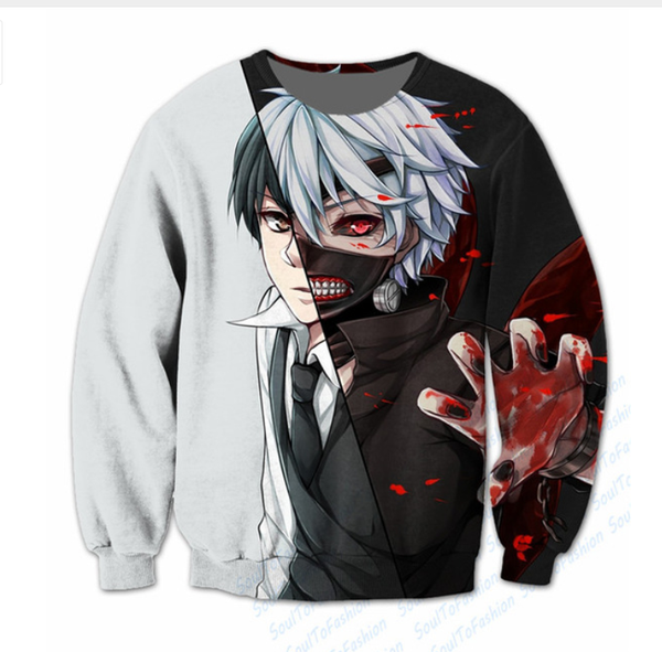 new fashion mens/womens anime tokyo ghoul funny 3d print casual sweatshirt 2017 new design abc08, Black
new fashion mens/womens anime tokyo ghoul funny 3d print casual sweatshirt 2017 new design abc08, Black