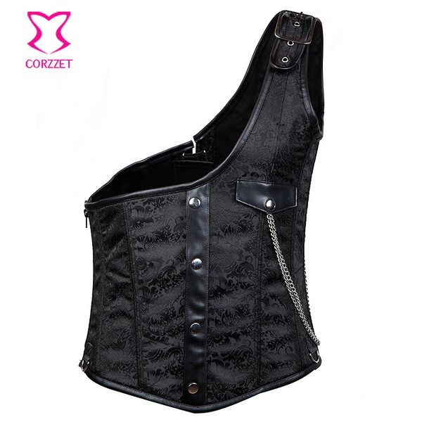 wholesale- black brocade buckled one-shoulder colete steel boned steampunk corset vest men waistcoats gothic jacket vintage chaleco hombre, Black;white
wholesale- black brocade buckled one-shoulder colete steel boned steampunk corset vest men waistcoats gothic jacket vintage chaleco hombre, Black;white