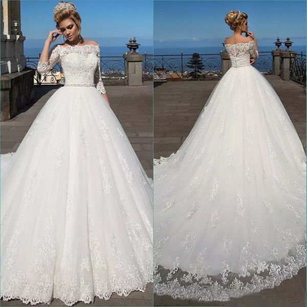 vintage длинные рукава кружева аппликации свадебные платья 2020 с beadeds sash bateau образным вырезом суд поезд свадебные платья, White
vintage длинные рукава кружева аппликации свадебные платья 2020 с beadeds sash bateau образным вырезом суд поезд свадебные платья, White