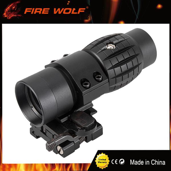 

FIRE WOLF Tactical Optic sight 3X Magnifier Scope Compact Hunting Riflescope Sights with Fit for 20mm Rifle Gun Rail Mount
