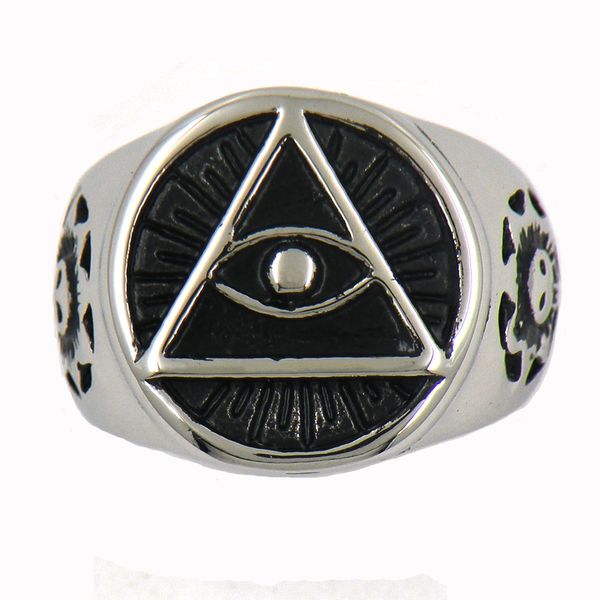 fanssteel stainless steel mens or wemens jewelry masonary gods eye all seeing eye smiling sunflower masonic ring 12w11, Silver
fanssteel stainless steel mens or wemens jewelry masonary gods eye all seeing eye smiling sunflower masonic ring 12w11, Silver