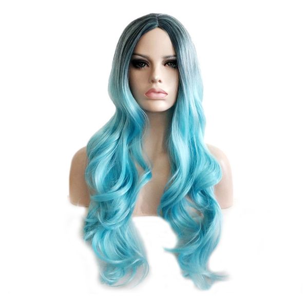 woodfestival long wavy wig halloween blue black ombre synthetic wigs african american heat resistant fiber hair cosplay women fashion
woodfestival long wavy wig halloween blue black ombre synthetic wigs african american heat resistant fiber hair cosplay women fashion