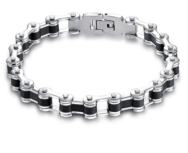 chunky cuban link brushed matte men's motorcyle bike chain motorcycle chain bracelet bangle 316l stainless steel jewelry with silicone, Black
chunky cuban link brushed matte men's motorcyle bike chain motorcycle chain bracelet bangle 316l stainless steel jewelry with silicone, Black