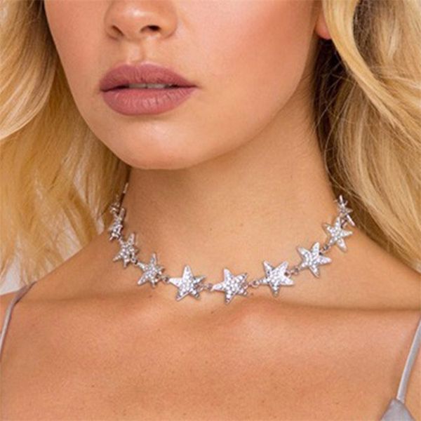 bling star rhinestoe choker pendant necklace accessories wedding jewelry chain 2017 summer vintage beach party womens wearing wholesale, Golden;silver
bling star rhinestoe choker pendant necklace accessories wedding jewelry chain 2017 summer vintage beach party womens wearing wholesale, Golden;silver