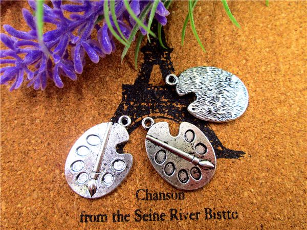 30pcs-paint palette charms, antique tibean silver paint pallet charm pendant 28x19mm, Bronze;silver
30pcs-paint palette charms, antique tibean silver paint pallet charm pendant 28x19mm, Bronze;silver
