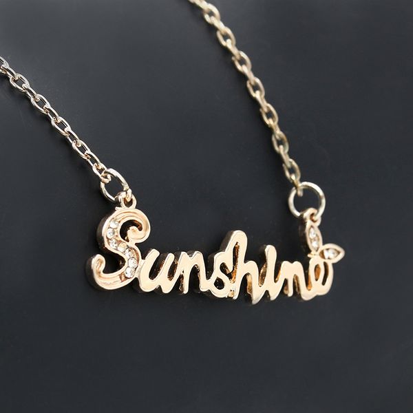 new design trendy letters sunshine pendant necklaces rose gold color link chain women jewelry necklace christmas's gifts, Silver
new design trendy letters sunshine pendant necklaces rose gold color link chain women jewelry necklace christmas's gifts, Silver