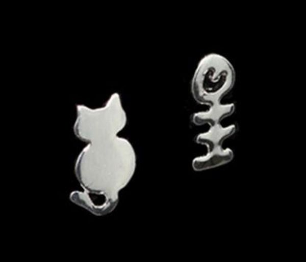 cute cat fish bone stud earrings s925 silver sterling asymmetric stud earrings for girls /ladies ear studs, Golden;silver
cute cat fish bone stud earrings s925 silver sterling asymmetric stud earrings for girls /ladies ear studs, Golden;silver