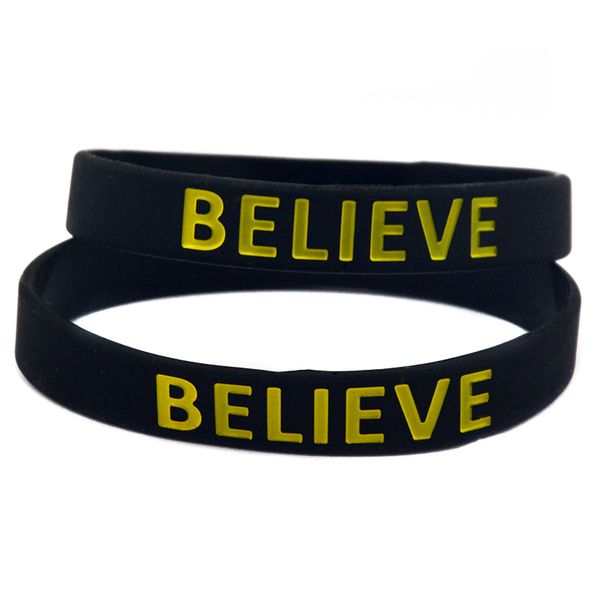 100pcs believe silicone rubber bracelet 1/2 inch wide black size perfect to use in any benefits gift
100pcs believe silicone rubber bracelet 1/2 inch wide black size perfect to use in any benefits gift