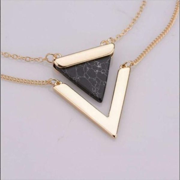 lady european and american jewelry fashion triangle turquoise pendant multilayer women necklace clavicle chain accessories, Silver
lady european and american jewelry fashion triangle turquoise pendant multilayer women necklace clavicle chain accessories, Silver