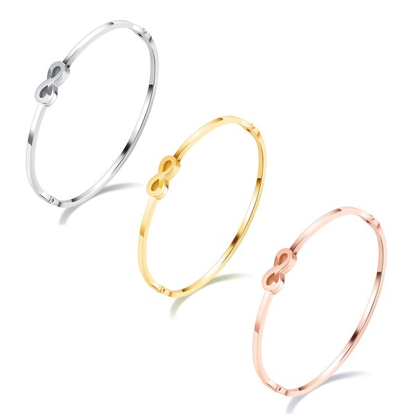 women stainless steel cuff bangle steel / gold / rose gold infinity cubic zirconia wristband bracelet christmas party costume jewelry, Black
women stainless steel cuff bangle steel / gold / rose gold infinity cubic zirconia wristband bracelet christmas party costume jewelry, Black