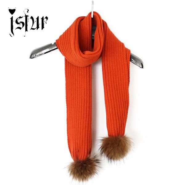 wholesale-2015 new classic long scarves women stripe pattern knitted wool scarf wtih real raccoon fur pompom winter neck wear accessories, Blue;gray
wholesale-2015 new classic long scarves women stripe pattern knitted wool scarf wtih real raccoon fur pompom winter neck wear accessories, Blue;gray