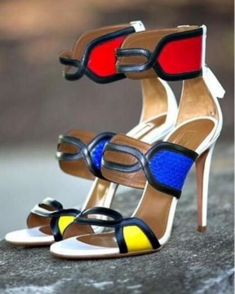 2017 women mixed color high heels celebrity shoes gladiator sandals thin heel summer wedding sandals party shoes red, Black
2017 women mixed color high heels celebrity shoes gladiator sandals thin heel summer wedding sandals party shoes red, Black