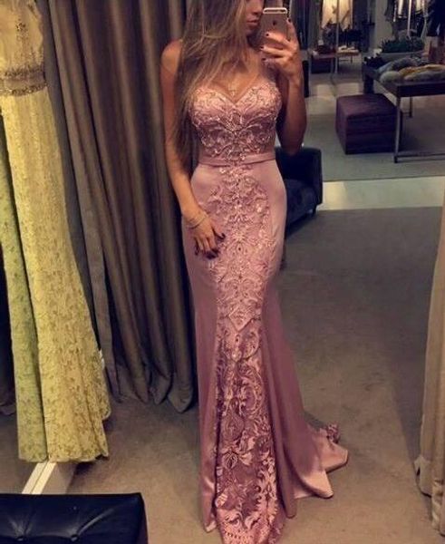 2017 new elegant figure flattering mermaid prom dresses lace appliques sleeveless dresses evening wear custom made party gowns, Black
2017 new elegant figure flattering mermaid prom dresses lace appliques sleeveless dresses evening wear custom made party gowns, Black
