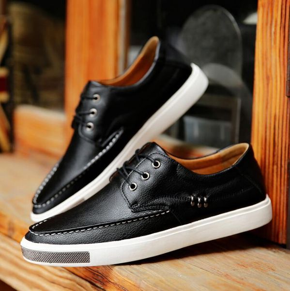 breathable boards loafers genuine leather british style shoes men 2017 casual flats spring casual lace-up new shoes lwgnv, Black
breathable boards loafers genuine leather british style shoes men 2017 casual flats spring casual lace-up new shoes lwgnv, Black