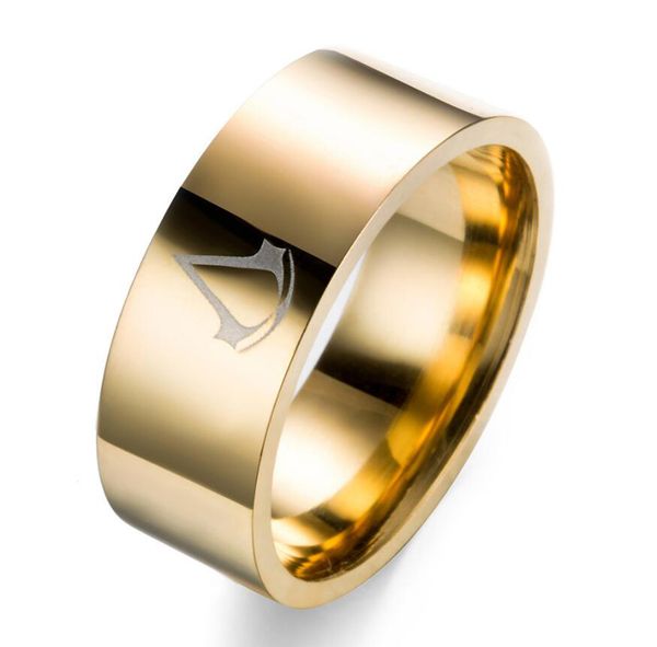 8mm assassins creed men silver titanium stainless steel ring band size 7-13
8mm assassins creed men silver titanium stainless steel ring band size 7-13
