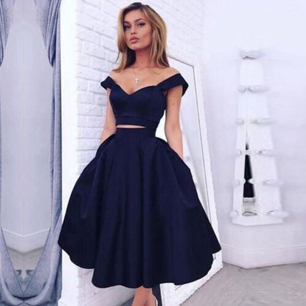 elegant cocktail dress navy blue ball gow satin 2 pieces v-neck cocktail dress 2019 formal tea length graduation prom gowns robe de cocktail, Black
elegant cocktail dress navy blue ball gow satin 2 pieces v-neck cocktail dress 2019 formal tea length graduation prom gowns robe de cocktail, Black