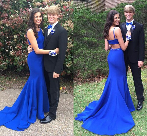 royal blue mermaid prom dresses 2017 scoop neck sleeveless beading satin backless long homecoming dresses formal evening gowns, Black;red
royal blue mermaid prom dresses 2017 scoop neck sleeveless beading satin backless long homecoming dresses formal evening gowns, Black;red
