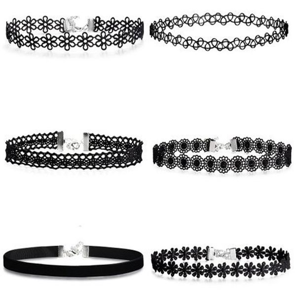 fashion new lace choker necklace for women black velvet choker gothic stretch collar necklaces 6pcs/lot, Golden;silver
fashion new lace choker necklace for women black velvet choker gothic stretch collar necklaces 6pcs/lot, Golden;silver