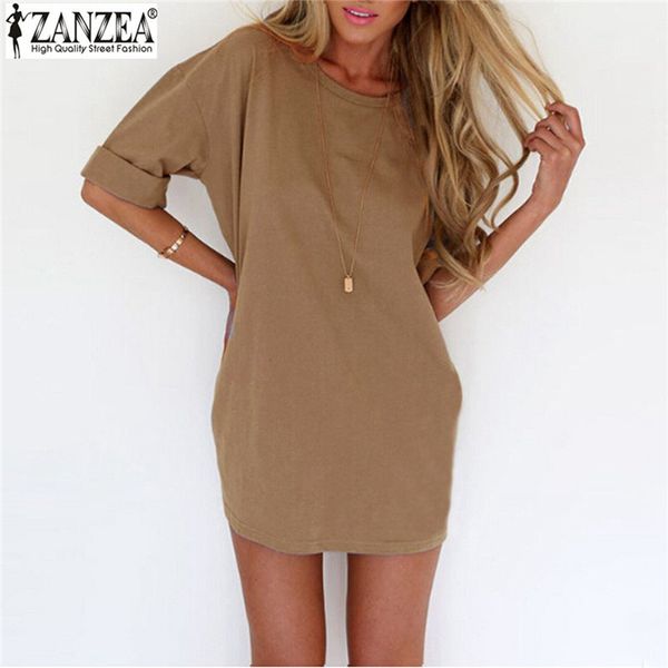 wholesale- 2017 summer dress women fashion solid dresses o-neck half sleeve loose casual mini dress vestidos plus size, White;black
wholesale- 2017 summer dress women fashion solid dresses o-neck half sleeve loose casual mini dress vestidos plus size, White;black