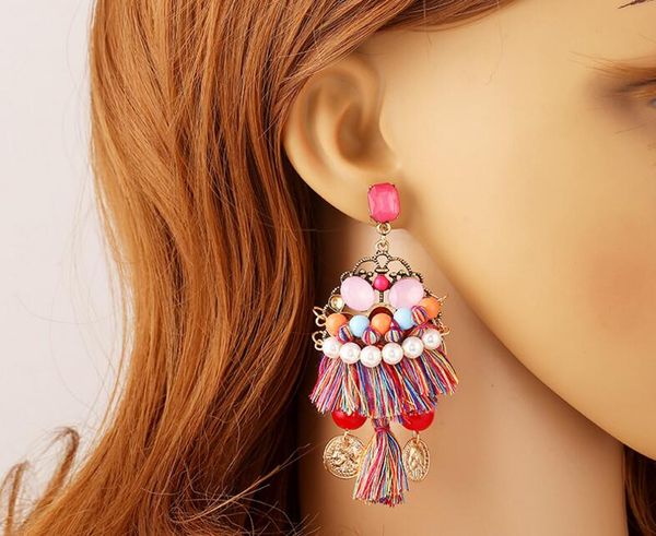 vintage jewelry boho earrings colorful pearl beads long tassel drop ethnic earrings new jewelry for women nz, Silver
vintage jewelry boho earrings colorful pearl beads long tassel drop ethnic earrings new jewelry for women nz, Silver