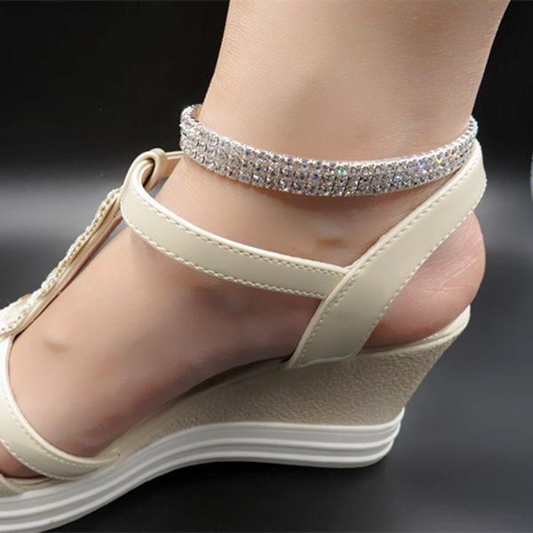 1-4row bling sparkly crystal rhinetone stretch anklets for women 2017 summer handmade barefoot bracelet chain bridal wedding jewelry, Red;blue
1-4row bling sparkly crystal rhinetone stretch anklets for women 2017 summer handmade barefoot bracelet chain bridal wedding jewelry, Red;blue