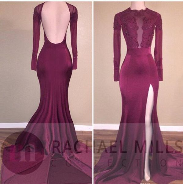 burgundy red lace mermaid prom dresses side split backless floor length party evening gowns satin formal occasion evening party wear, Black
burgundy red lace mermaid prom dresses side split backless floor length party evening gowns satin formal occasion evening party wear, Black