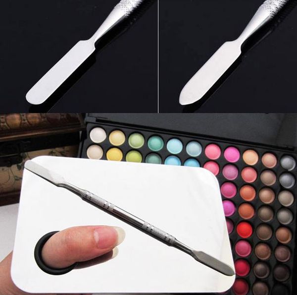 new arrival beauty stainless makeup nail eye shadow mixing palette spatula cosmetic tool, Silver
new arrival beauty stainless makeup nail eye shadow mixing palette spatula cosmetic tool, Silver