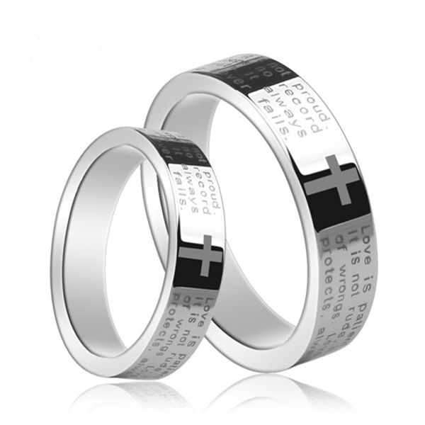 couples pipe cut tungsten prayer ring classical jewelry finger ring for men and women black plated and cross prayer words engraved, Silver
couples pipe cut tungsten prayer ring classical jewelry finger ring for men and women black plated and cross prayer words engraved, Silver
