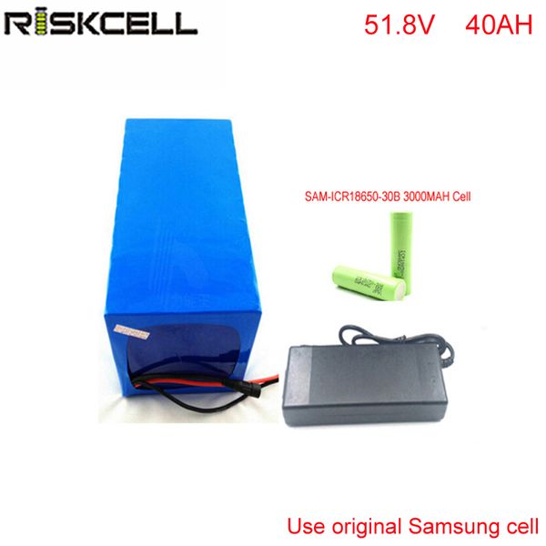 customs duty diy 51.8volt 1500w 40ah samsung cell li-ion battery pack with charger and bms 52v 40ah lithium battery pack
customs duty diy 51.8volt 1500w 40ah samsung cell li-ion battery pack with charger and bms 52v 40ah lithium battery pack