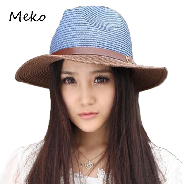 wholesale- 2016 new fasion korean summer color belt buckle hat visor hat with seaside beach hat for women, Blue;gray
wholesale- 2016 new fasion korean summer color belt buckle hat visor hat with seaside beach hat for women, Blue;gray