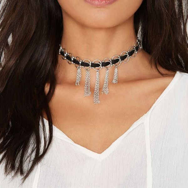 jewelry flannel tassel short chain necklace electroplating romantic choker necklaces for party wedding, Silver
jewelry flannel tassel short chain necklace electroplating romantic choker necklaces for party wedding, Silver