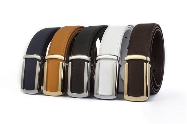 

men's belts famous brand designer luxury genuine leather smooth buckle mens belt for women jeans cow strap waistband, Black;brown
